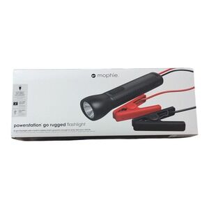 BB. Mophie Powerstation GO Rugged ‎ Flashlight W Jumper Cables - Carrying Pouch